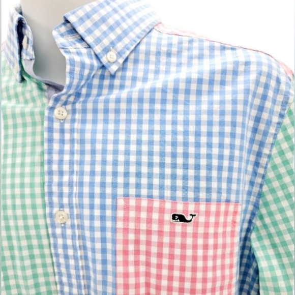 Vineyard Vines Carleton Gingham Party Stretch Classic Fit Tucker Shirt - Picture 4 of 9
